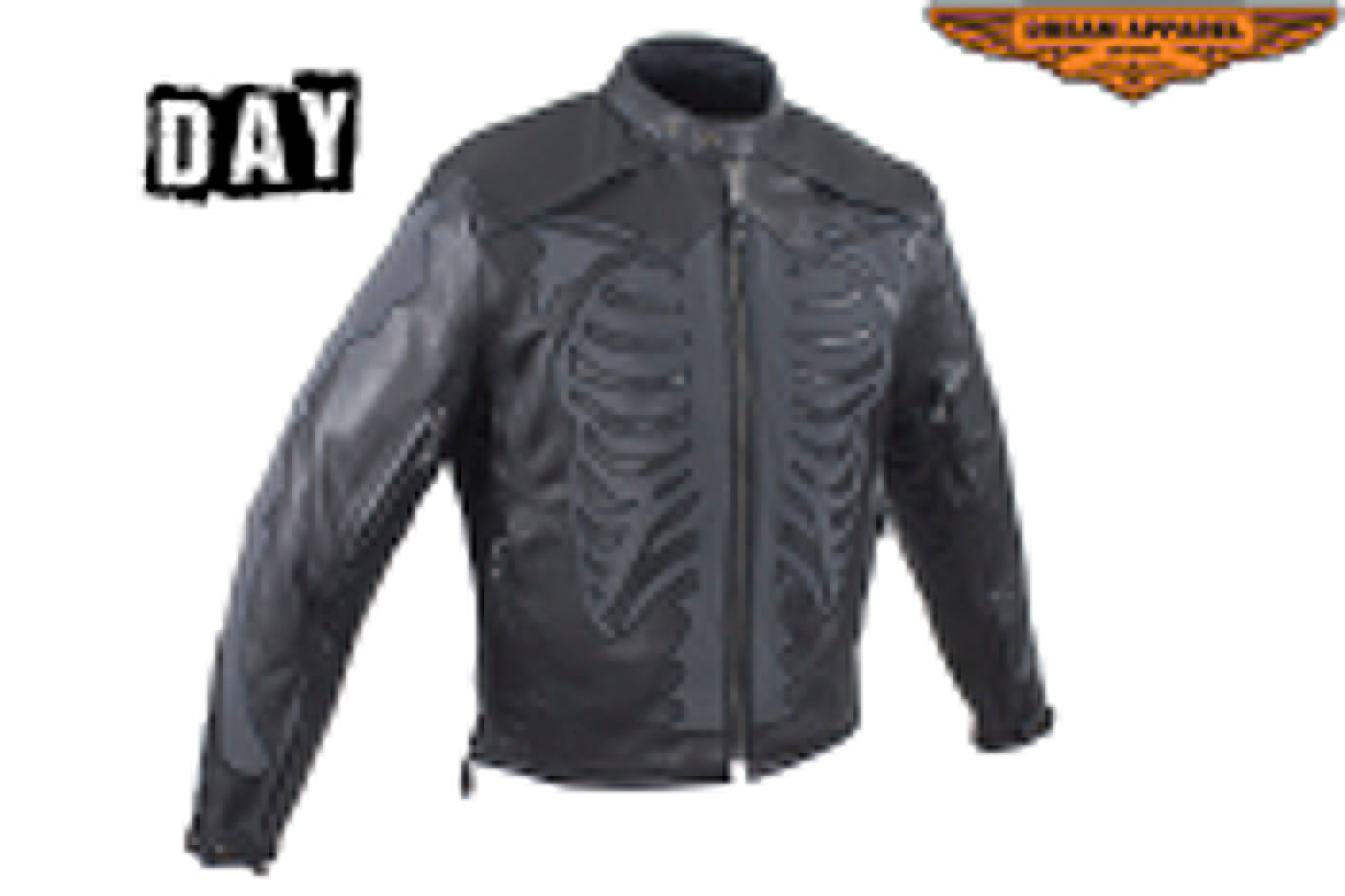 Mens Reflective Skeleton Motorcycle Jacket