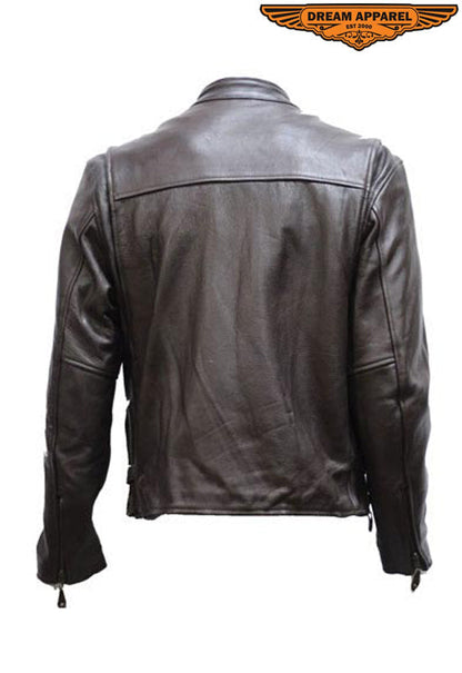 Mens Retro Brown Scooter Jacket