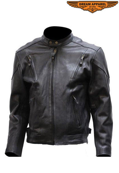 Mens Racer Jacket with Side Zippers