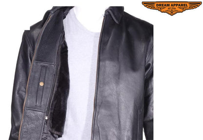 Mens Classic Fashion Leather Jacket