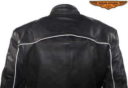 Mens Racer Jacket With Adjustable Velcro