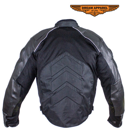 Mens Nylon & Mesh Leather Jacket