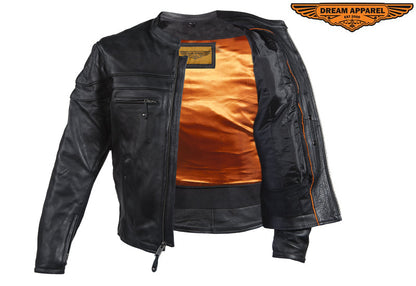 Mens Racer Jacket with Multi Pockets