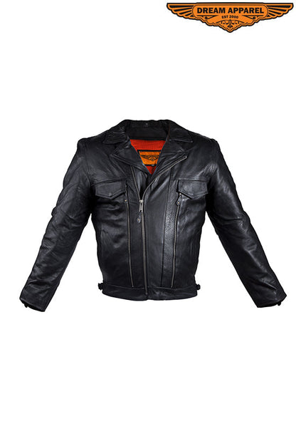 Mens Leather Motorcycle Jacket