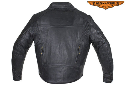 Mens Naked Cowhide Leather Jacket