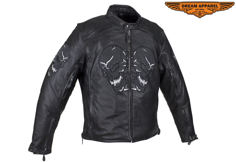 Mens Leather Motorcycle Jacket