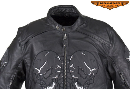 Mens Leather Motorcycle Jacket