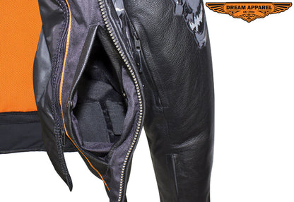 Mens Leather Motorcycle Jacket