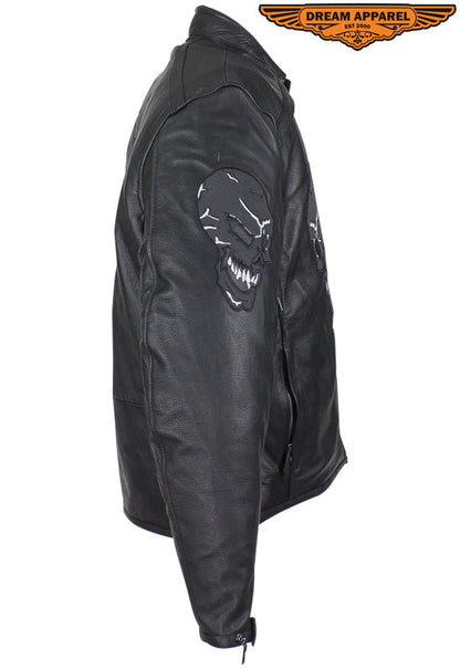 Mens Leather Motorcycle Jacket