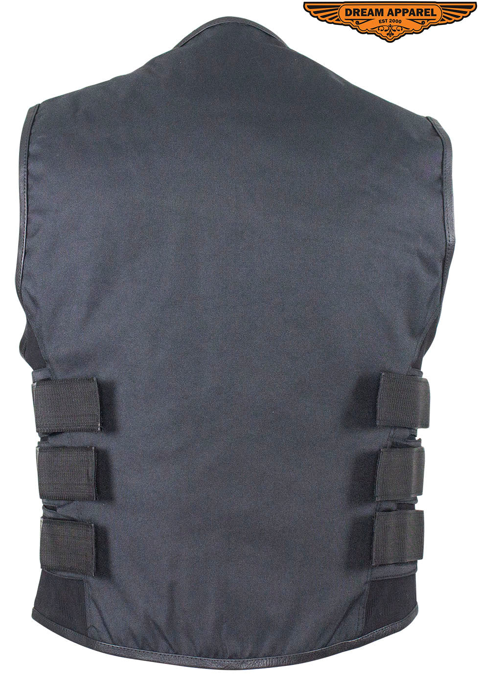 Men’s Black Motorcycle Textile Vest with Gun Pockets