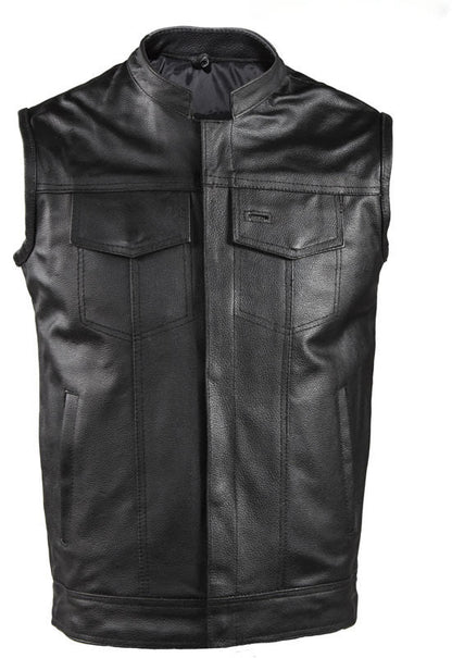 Motorcycle Club Vest With Conceal Carry Pockets Heavy Duty Club Vest