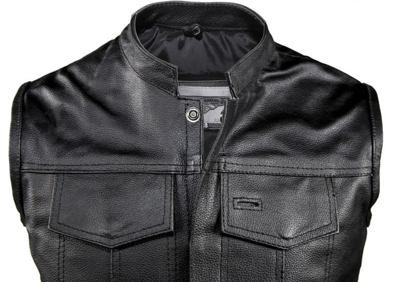 Motorcycle Club Vest With Conceal Carry Pockets Heavy Duty Club Vest