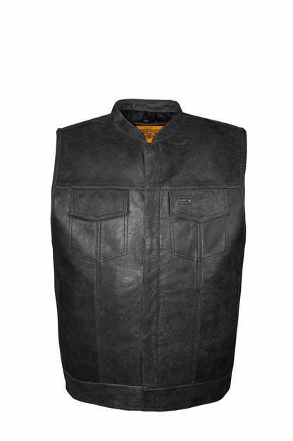 Dream Apparel Men's Gray Motorcycle Club Vest