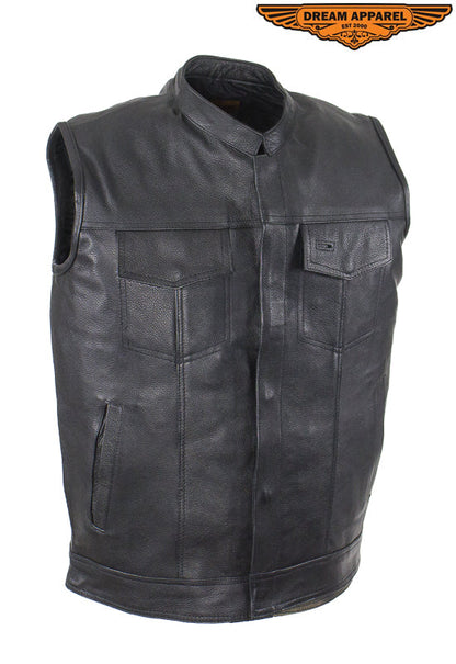 Mens Motorcycle Club Vest With Black Liner