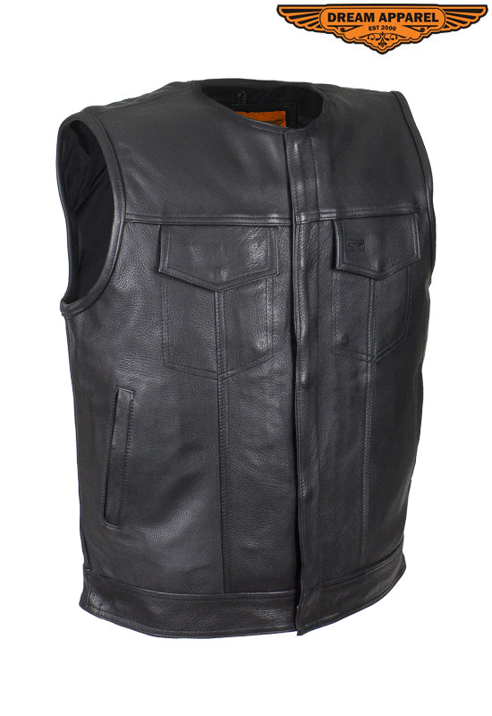 Dream Apparel Men's Collarless Conceal Carry  Pocket Club Vest