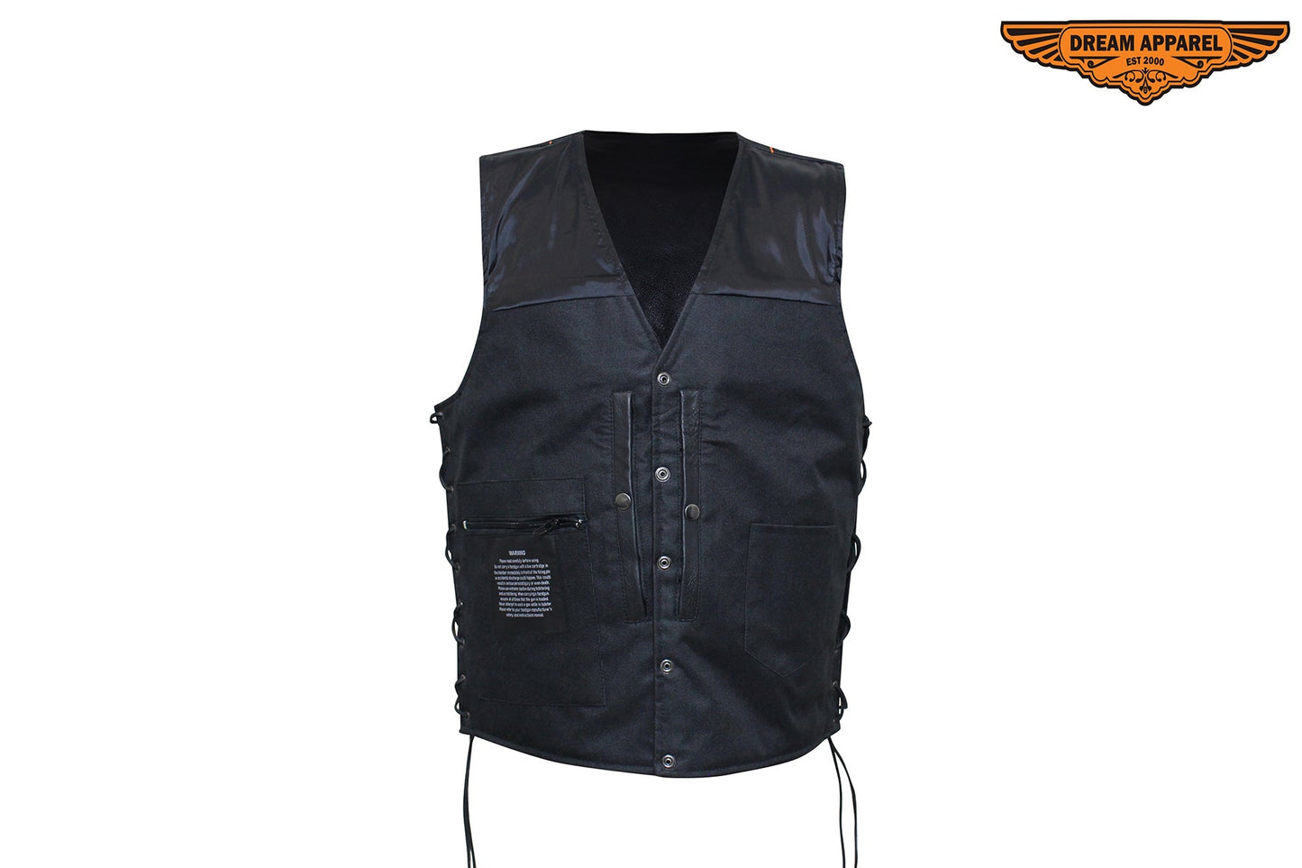 Mens Leather Vest With Concealed Gun Pockets