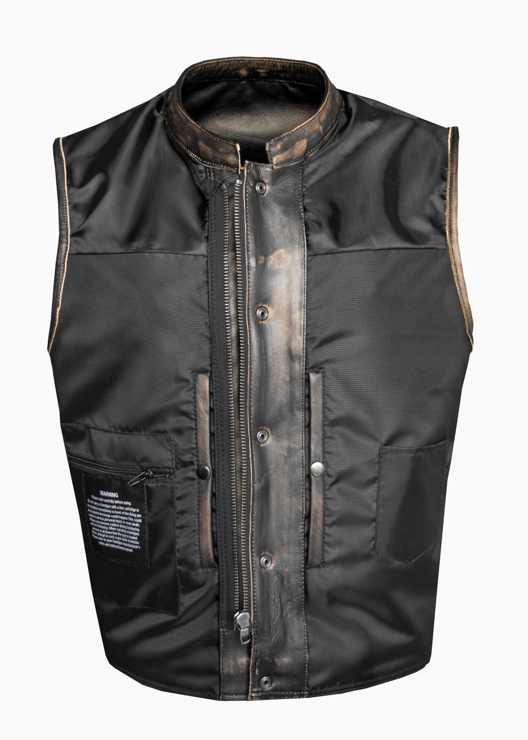 Mens Naked Brown Leather Vest