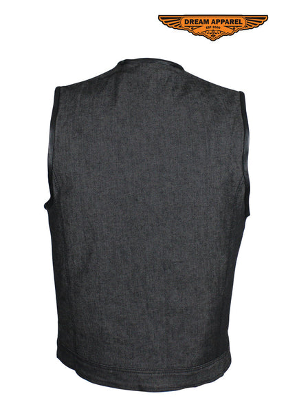 Dream Apparel Men's Black Denim Club Vest