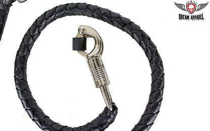 Dream Apparel Black Hand-Braided Get Back Whip For Motorcycle