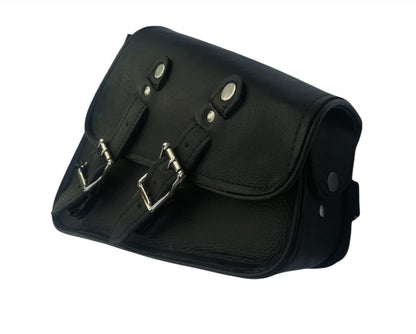 Premium Naked Leather Solo Swing Arm Bag Left Side