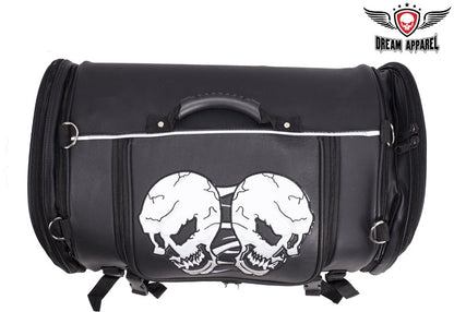 Motorcycle Sissy Bar Bag / Trunk With Skull