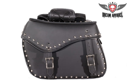 PVC Motorcycle Saddlebag With Studs