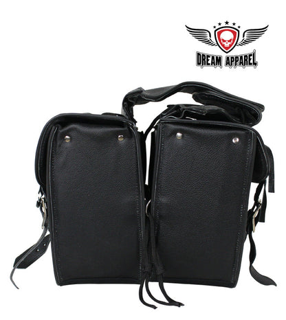 Naked Premium Genuine Leather Motorcycle Saddlebag