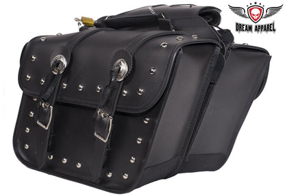 PVC Motorcycle Saddlebag With Studs