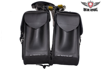 PVC Motorcycle Saddlebag With Studs