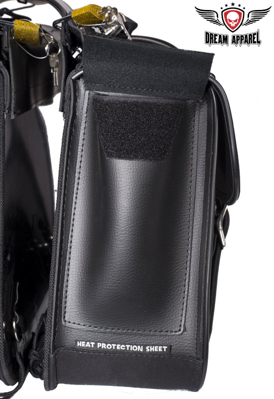 PVC Motorcycle Saddlebag With Studs