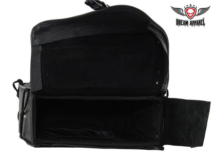 Motorcycle Genuine Leather Saddlebag with Gun Holsters