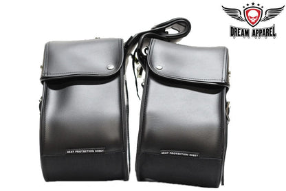 PVC Motorcycle Saddlebag With Studs