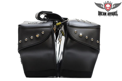 PVC Motorcycle Saddlebag With Studs