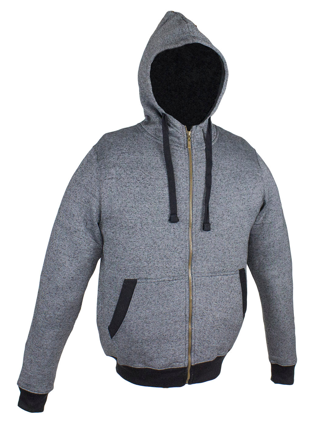 Two-Toned Gray Zippered Hoodie