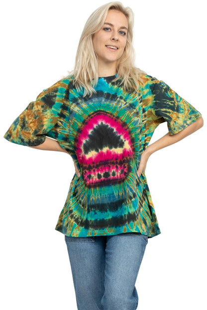 Psychedelic Tie-dye Unisex Tee: Geen / X-Large