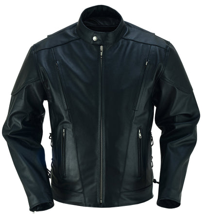 Knucklehead Mens Leather Motorcycle Jacket