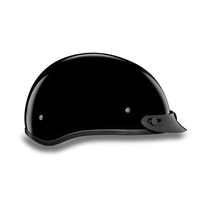 D1-A D.O.T. DAYTONA SKULL CAP- HI-GLOSS BLACK