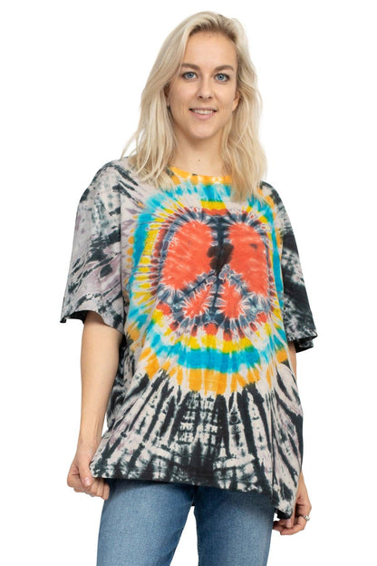 Psychedelic Tie-dye Unisex Tee: Grey / X-Large