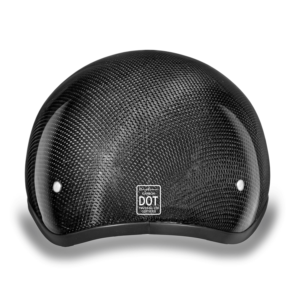 D2-GNS D.O.T. DAYTONA SKULL CAP W/O VISOR- GREY CARBON FIBER