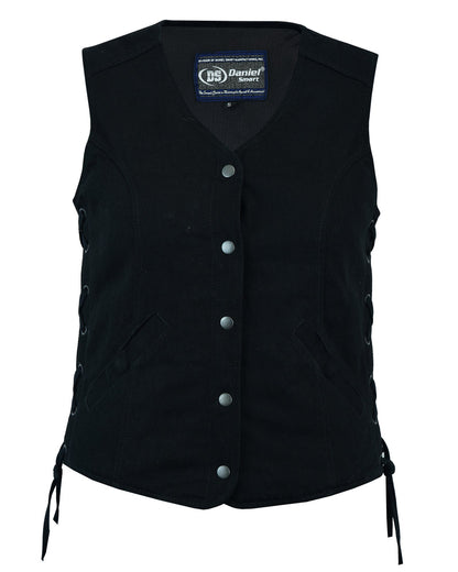 Women's Denim Longer Body & ¾ Vest - Side Laces