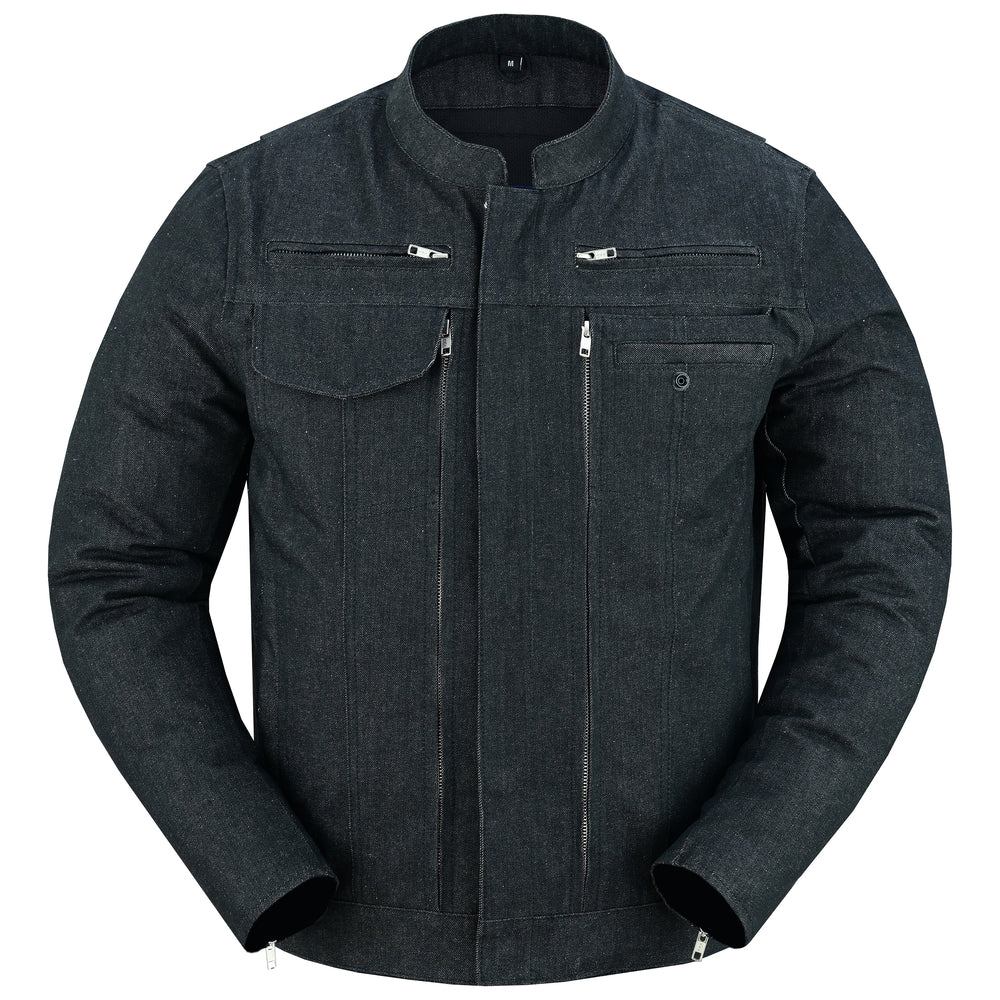 Men’s Denim Jacket – Raw Finish with Smart Access Pockets