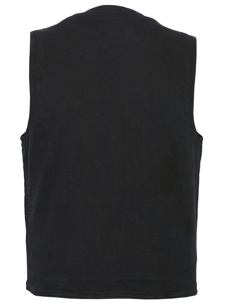 Men's Single Back Panel Concealed Carry Denim Vest