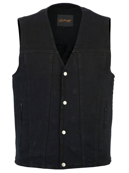 Men's Single Back Panel Concealed Carry Denim Vest