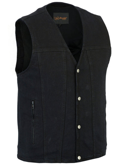 Men's Single Back Panel Concealed Carry Denim Vest