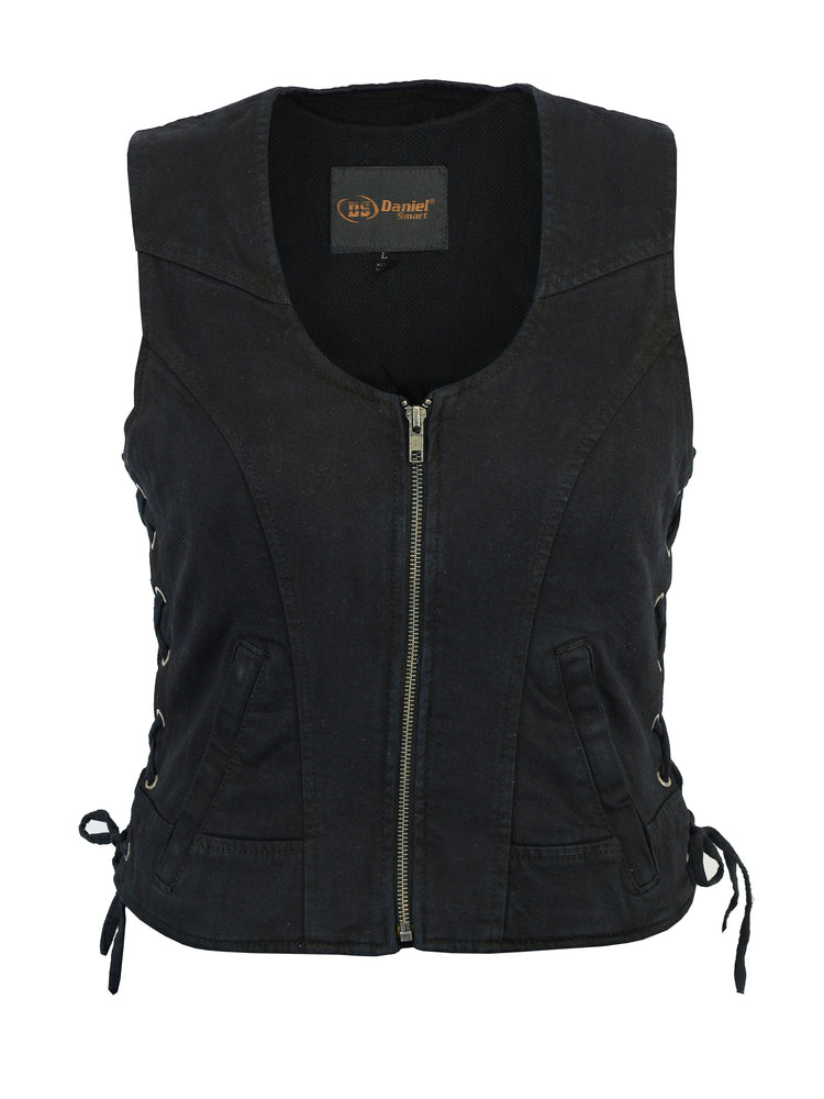 Women's Stylish Black Denim Vest