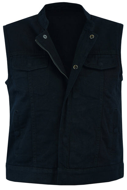 Women's Advance Black Construction Denim Vest