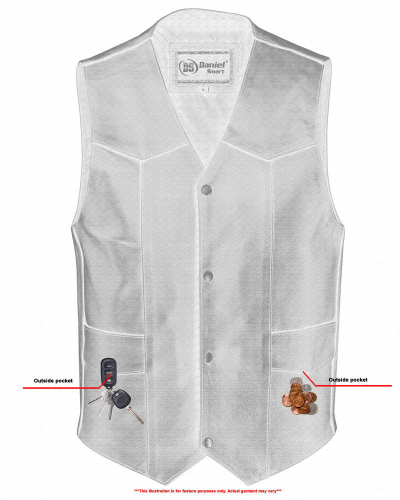 Men’s Traditional Single Back Panel Concealed Carry Vest