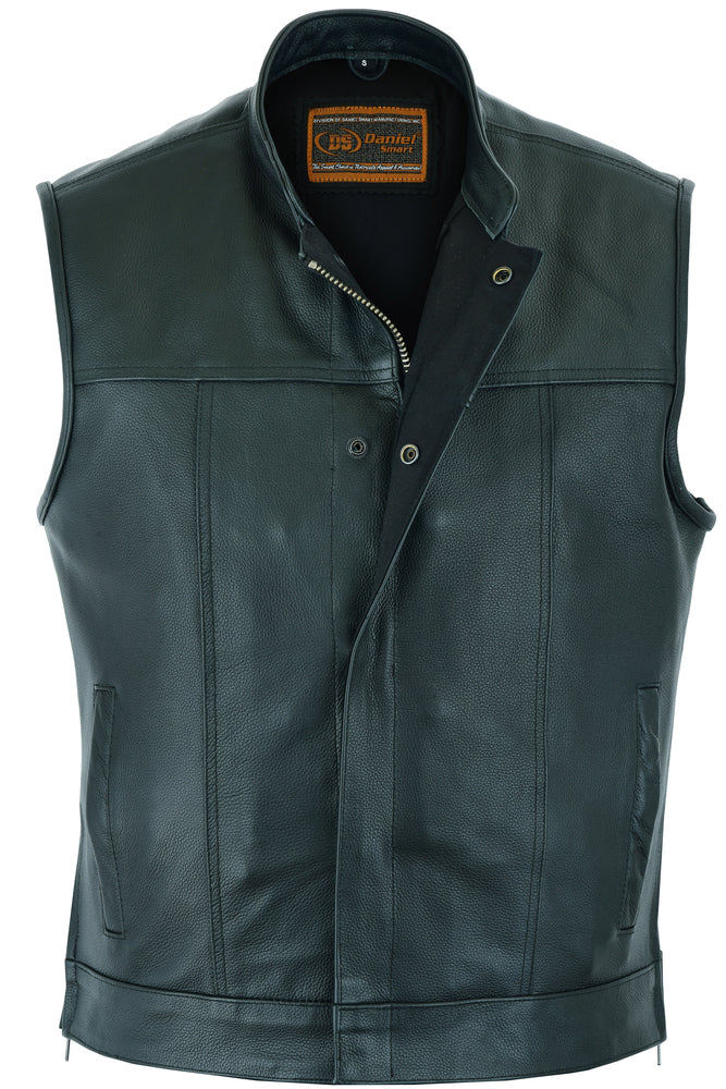 Double Crosser Men's Leather Motorcycle Vest