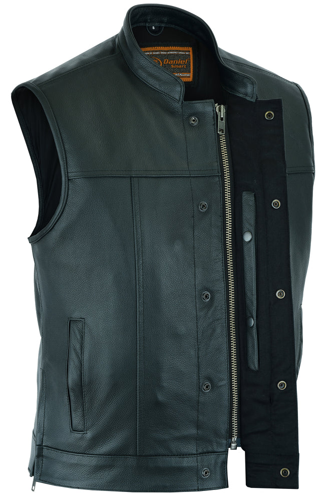 Double Crosser Men's Leather Motorcycle Vest