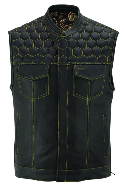 Gold Rush Men's Motorcycle Leather Vest